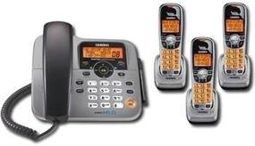 img 1 attached to 📞 Uniden DECT1588-3 DECT 6.0 Corded/Cordless Answering System: Dual Keypad, Cordless Handset & Charger