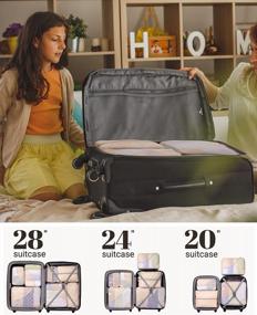 img 3 attached to Organize Your Travel Essentials With OlarHike 8-Piece Packing Cubes Set In Various Sizes - Cream