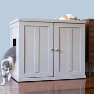refined feline enclosure cabinet furniture cats logo