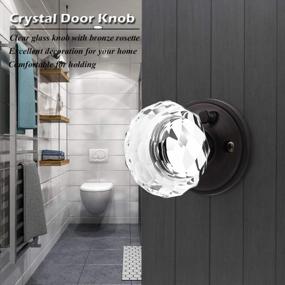 img 2 attached to Upgrade Your Door Hardware With GOBEKOR Pack Of 2 Crystal Glass Door Knobs In Oil Rubbed Bronze - Perfect For Bedroom, Bathroom And Interior Doors