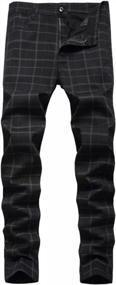 img 4 attached to HENGAO Men'S Straight Fit Plaid Chino Pants