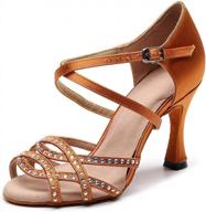 dazzle on the dance floor with goettin's color diamond latin dance shoes - high heel, silk material, 9cm logo