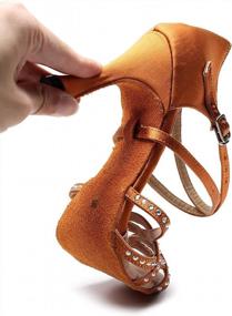 img 2 attached to Dazzle On The Dance Floor With Goettin'S Color Diamond Latin Dance Shoes - High Heel, Silk Material, 9Cm