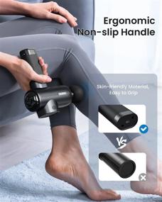 img 1 attached to RENPHO Upgrade Massage Gun Deep Tissue, перкуссионный массажер для мышц, ручной пистолет с чехлом для домашнего офиса, массаж спины и шеи, электрический массажер для спины, идеальные рождественские подарки для женщин / мужчин