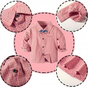 img 1 attached to Stylish Nwada Toddler Outfits: Plaid Shirt, Bowtie & Suspender Pants For Boys' Weddings & Special Occasions