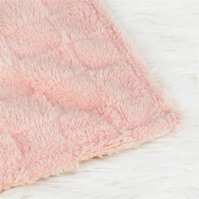 img 1 attached to HOMRITAR Baby Blanket For Girls 3D Checkerboard Grid Ultra- Soft Fluffy Toddler Blanket For Kids Warm Cozy Chessboard Chocolate Design Infant Blanket 30 X 40 Inches Pink