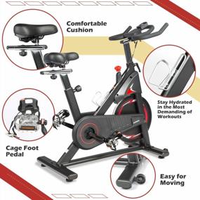 img 1 attached to 2022 Upgraded ADVENOR Magnetic Resistance Indoor Cycling Bike - 35 Lbs Flywheel, LCD Monitor W/ Ipad Mount & Comfortable Seat Cushion.