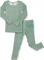 очаровательный хлопковый пижамный комплект для мальчиков и девочек - облегающая одежда для сна для малышей с забавным рисунком, размеры 6m-7t логотип
