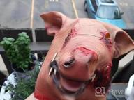 img 1 attached to Unleash Your Inner Horror With The Halloween Pig Head Mask: The Perfect Masquerade And Cosplay Costume review by Elizabeth French