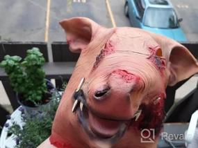 img 4 attached to Unleash Your Inner Horror With The Halloween Pig Head Mask: The Perfect Masquerade And Cosplay Costume