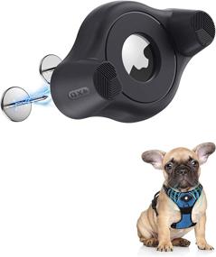 img 4 attached to 🐾 Adjustable AirTag Holder for Dog Collars and Harnesses - Stouchi Protective AirTag Case with Fixing Buckle for iPhone, AirTag Pet, Dog and Cat AirTag Mount