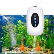 🐠 rechargeable portable fish tank air pump usb aerator - aquarium bubbler 2 outlets with stones/tubes/check valve for fish tank/fishing/fish transportation/power outage - 2022 mode logo