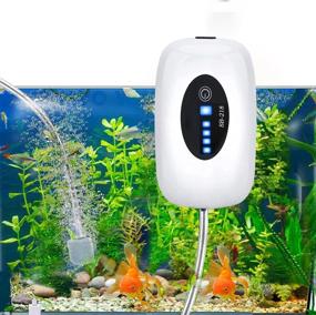 img 4 attached to 🐠 Rechargeable Portable Fish Tank Air Pump USB Aerator - Aquarium Bubbler 2 Outlets with Stones/Tubes/Check Valve for Fish Tank/Fishing/Fish Transportation/Power Outage - 2022 Mode