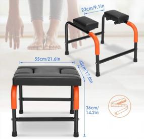 img 2 attached to AYNEFY Yoga Headstand Chair: инверсионный табурет для домашних упражнений и фитнес-тренировок