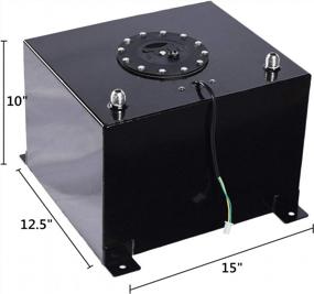 img 1 attached to SUPERFASTRACING 8 Gallon 30.5L Aluminum Level Racing Sender Drift Fuel Cell Gas Tank Black