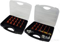 🔧 compact tool hardware box storage (2 pack) - removable dividers, 20-slot organizer for screws, nuts and bolts - 10"x8 logo
