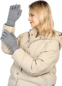 img 1 attached to Warm Up This Winter With Women'S Touch Screen Thermal Gloves - Cable Knit, Wool & Fleece Lined For Extreme Cold Weather