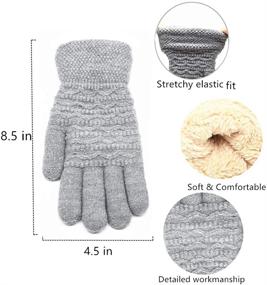img 3 attached to Warm Up This Winter With Women'S Touch Screen Thermal Gloves - Cable Knit, Wool & Fleece Lined For Extreme Cold Weather