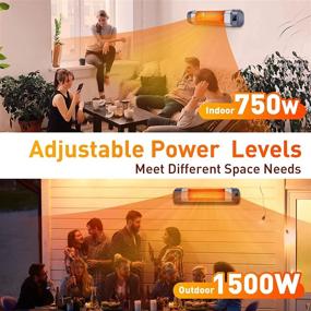 img 3 attached to Waterproof Wall Mounted Electric Heater With Remote And Timer - 1500W Fast Heating For Indoor And Outdoor Use, Overheat Protection And Super Quiet Operation - Ideal Garage Heater And Patio Heater