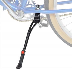 img 4 attached to Lumintrail Adjustable Bicycle Kickstand For 24” 26” 28” 700C Bikes - Quick Height Center Mount Side Stand