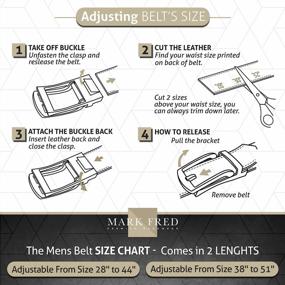 img 1 attached to Ratchet Belt Genuine Leather Automatic Men's Accessories