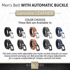 img 2 attached to Ratchet Belt Genuine Leather Automatic Men's Accessories