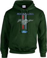 🐎 ford mustang pony unisex hooded sweatshirt hoodie performance racing car muscle car hood - black, size small logo