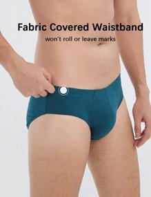 img 3 attached to 🩲 Molasus Men's Breathable Cotton Briefs Underwear with No Fly and Covered Waistband - Available in Sizes S-3XL