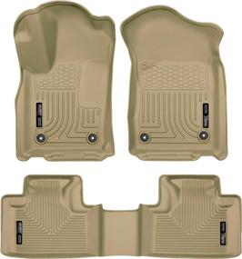 img 4 attached to 🏞️ Husky Liners Weatherbeater Series - Tan Front & 2nd Seat Floor Liners (99153) - Fits 2016-2021 Dodge Durango/Jeep Grand Cherokee 3 Pcs