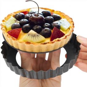 img 2 attached to Get Creative With Beasea'S 4-Inch Mini Quiche Pan Set: Non-Stick, Removable Bottoms And Perfect For Baking Mini Pies, Quiches, And Cheesecakes