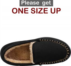 img 3 attached to Men'S Microsuede Moccasin Slippers With Plush Lining House Shoes By DREAM PAIRS