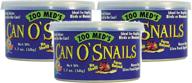 zoo med can o' snails: value pack of 3, 1.7 ounces each - all-natural snail treat for reptiles logo