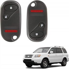 img 4 attached to VOFONO Keyless Entry Remote Key Fob Fits For Honda Civic EX LX DX 2001-2005 / Pilot 2003-2007 Replacement For P/N: NHVWB1U521 NHVWB1U523 (3 Buttons) Pack Of 2