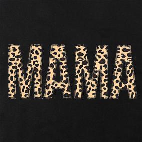 img 2 attached to Leopard Print Embroidered Mama Sweatshirt: A Casual Long Sleeve Pullover Top For Women, Perfect For Mom Life