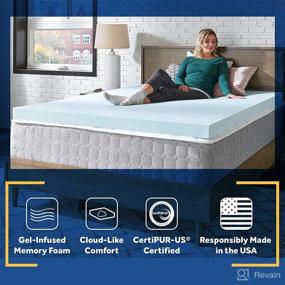 img 1 attached to 🛏️ Sealy TrueForm 3" Memory Foam Mattress Topper, Full - Transform your Full Bed with Ultimate Comfort