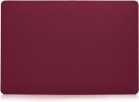 img 2 attached to Wine Red Hard Shell Cover Case For MacBook Pro 15 Inch With Touch Bar Release A1990/A1707 2019-2016 By RUBAN