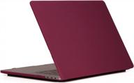 винно-красный жесткий чехол для macbook pro 15 дюймов с сенсорной панелью выпуска a1990/a1707 2019-2016 от ruban логотип