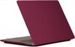 wine red hard shell cover case for macbook pro 15 inch with touch bar release a1990/a1707 2019-2016 by ruban logo
