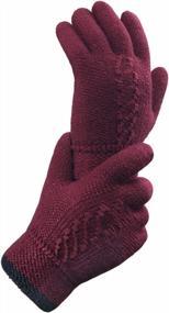 img 2 attached to LETHMIK Unique Cuff Winter Gloves Womens Solid Color Warm Knitted Thick Gloves