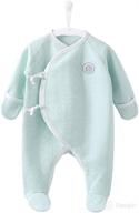👶 cobroo 100% cotton footie pajamas with mittens: warm & cozy infant sleeper outfits 0-6 months logo