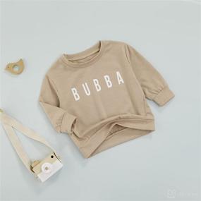 img 3 attached to Toddler Clothes Sweatshirt Sweater BUBBA Khaki Apparel & Accessories Baby Girls : Clothing