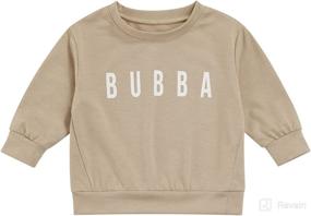 img 4 attached to Toddler Clothes Sweatshirt Sweater BUBBA Khaki Apparel & Accessories Baby Girls : Clothing