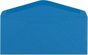 img 2 attached to 50 Pack 4 1/8 X 9 1/2 Inch Bright Blue Colored Envelopes - 24Lb Paper For Offices, Holiday, Invoices & Mailings - EnDoc #10 Letter Size