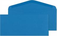 50 pack 4 1/8 x 9 1/2 inch bright blue colored envelopes - 24lb paper for offices, holiday, invoices & mailings - endoc #10 letter size logo
