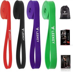 img 4 attached to LEEKEY Resistance Band Set - Pull Up Assist Bands, Stretch Resistance Band + Waist Trainer + Waist Trimmer.