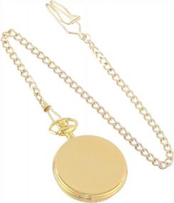 img 2 attached to 🔍 Enhanced SEO: Charles Hubert Paris Gold Plated Quartz Men's Pocket Watches