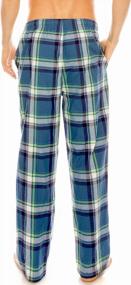 img 2 attached to Cozy And Stylish: TINFL Cotton Lounge Pants For Men With Soft Plaid Check Design And Pockets