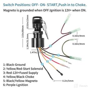 img 1 attached to 🔑 KALANBAY Ignition Key Switch 87-17009A2 87-17009A5: Reliable 6-Wire Key Starter Switch for Mercury Outboard Motors Remote Control Box - Off, Run, Start Positions