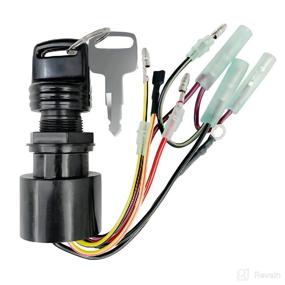 img 4 attached to 🔑 KALANBAY Ignition Key Switch 87-17009A2 87-17009A5: Reliable 6-Wire Key Starter Switch for Mercury Outboard Motors Remote Control Box - Off, Run, Start Positions