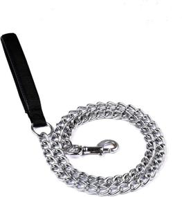 img 3 attached to 🐶 Petiry 6ft Chain Leash: Chew Proof Metal Dog Leash for Large Heavy Duty Dogs - Black